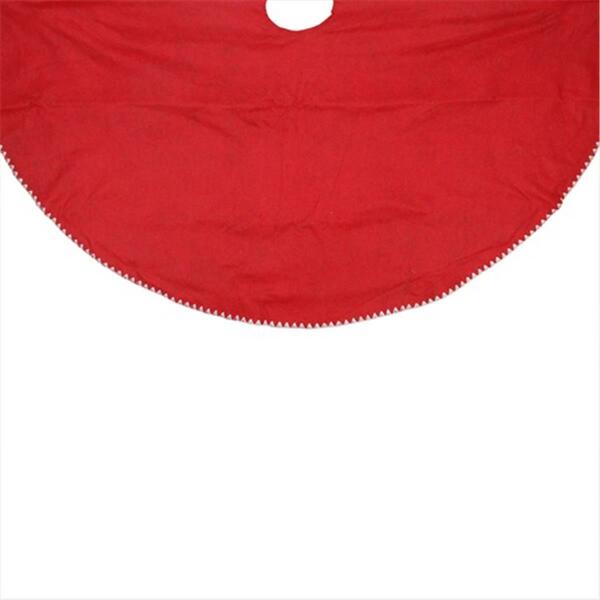 Go-Go 48 in. Reversible Red And Green Shell Stitch Tree Skirt GO72883